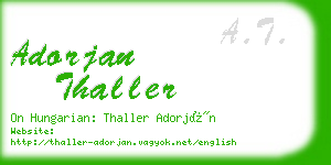 adorjan thaller business card